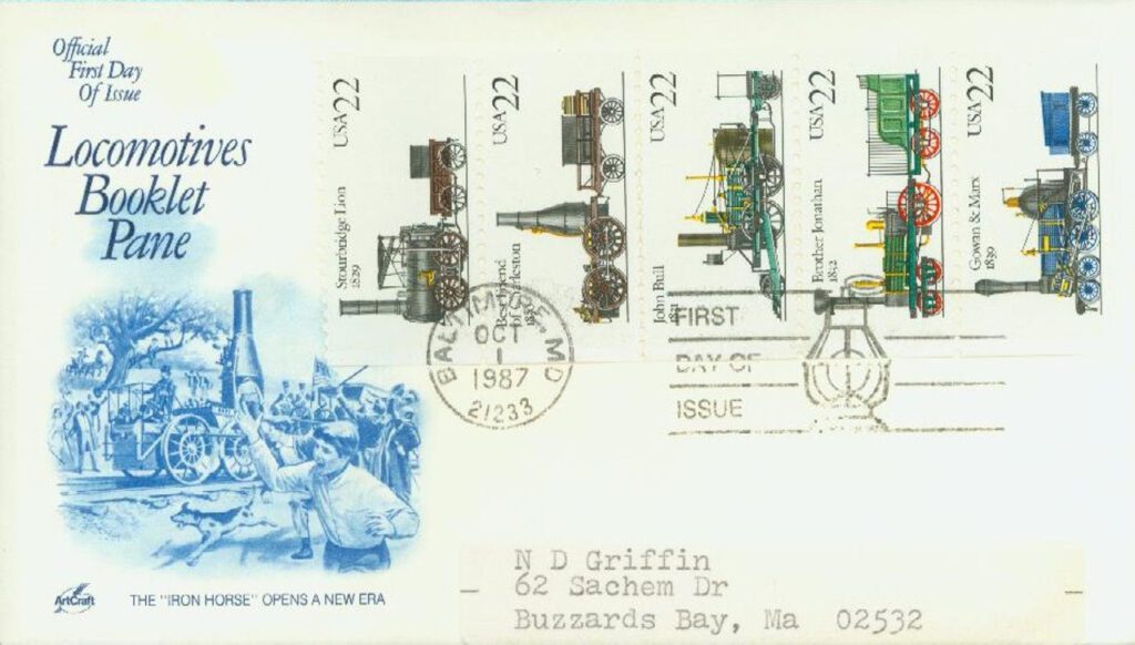 #2362-66 - 1987 22c Steam Locomotives Classic First Day Cover