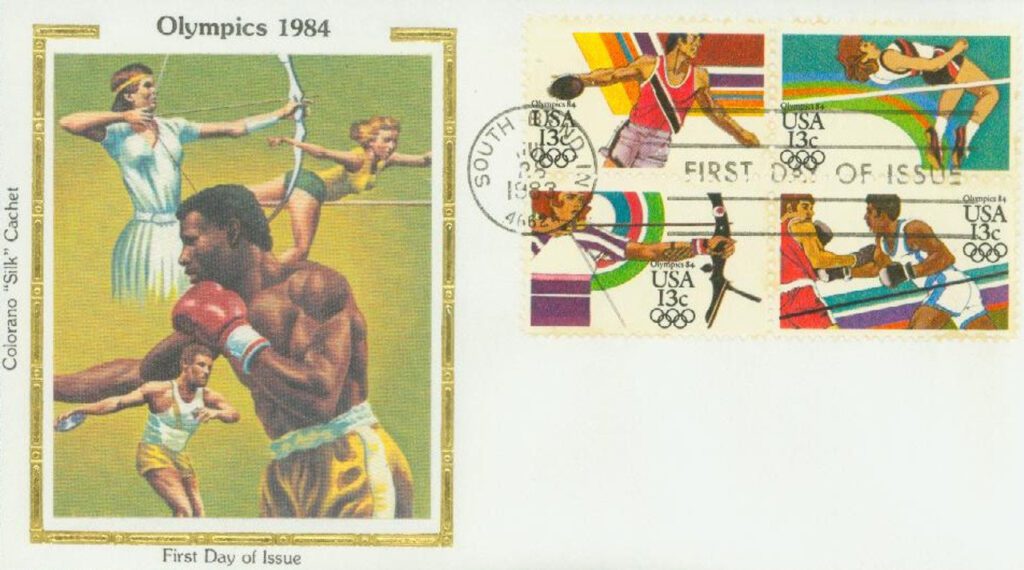 #2048-51 - 1983 13c Los Angeles Summer Olympics Colorano Silk Cachet First Day Cover