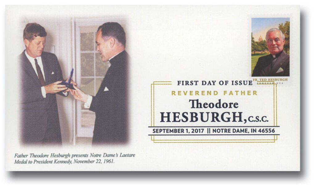 #5241 - 2017 First-Class Forever Stamp,Father Theodore Hesburgh Fleetwood Cover with Color First Day Cancel