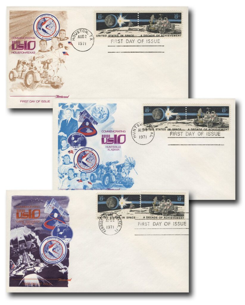 1971 8c Space Achievements Set of 3 Fleetwood First Day Covers