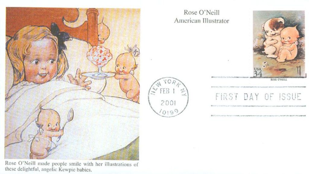 #3502i - 2001 34c American Illustrator Rose O'Neill Mystic First Day Cover