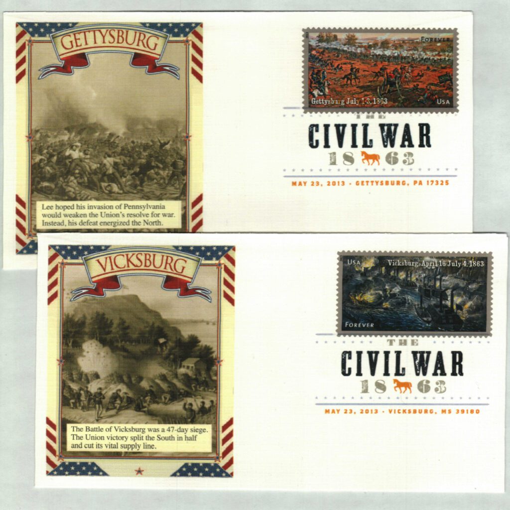 #4787-88 - 2013 First-Class Forever Stamp,The Civil War Sesquicentennial, 1863 Fleetwood First Day Covers