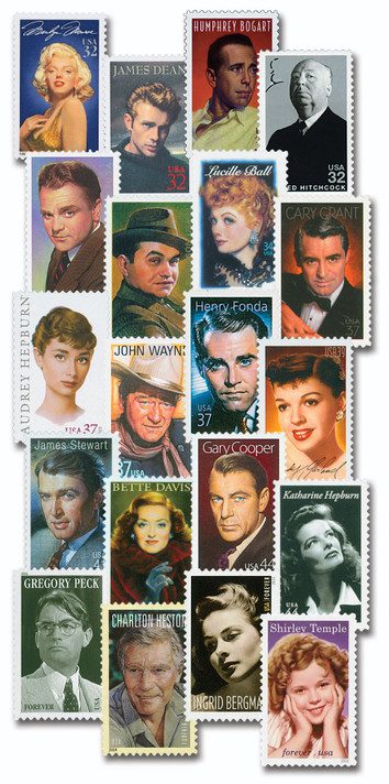 #2967/5060 - Complete Set,1995-2016 Legends of Hollywood Collection, 20 stamps
