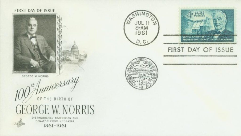 #1184 - 1961 4c Senator George W. Norris Classic First Day Cover