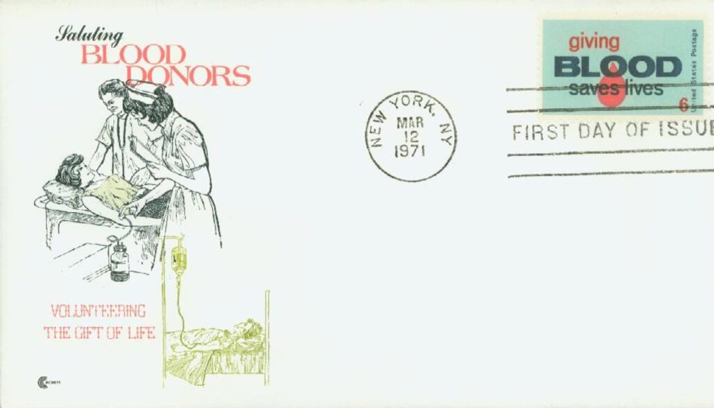 #1425 - 1971 6c Giving Blood Saves Lives Classic First Day Cover