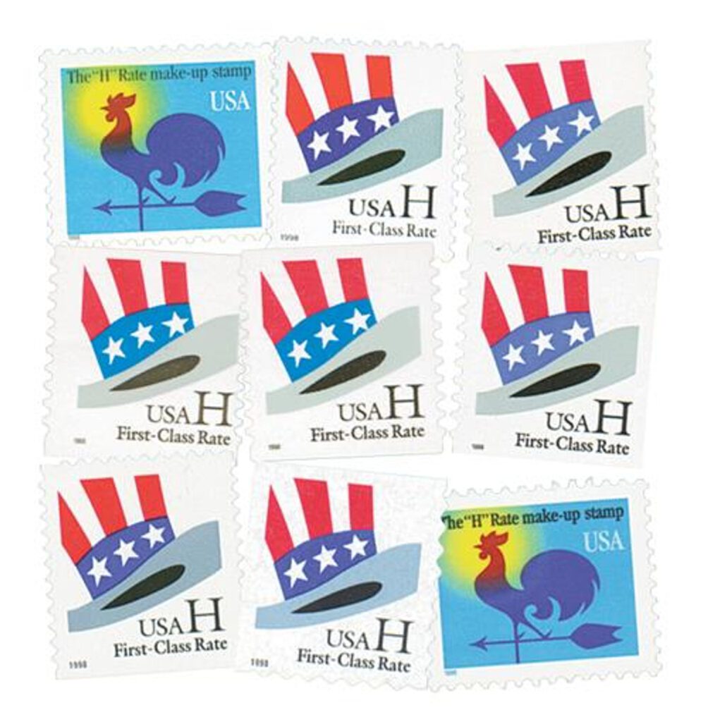 #3257//69 - 1998 H-Rate Change, set of 9 stamps