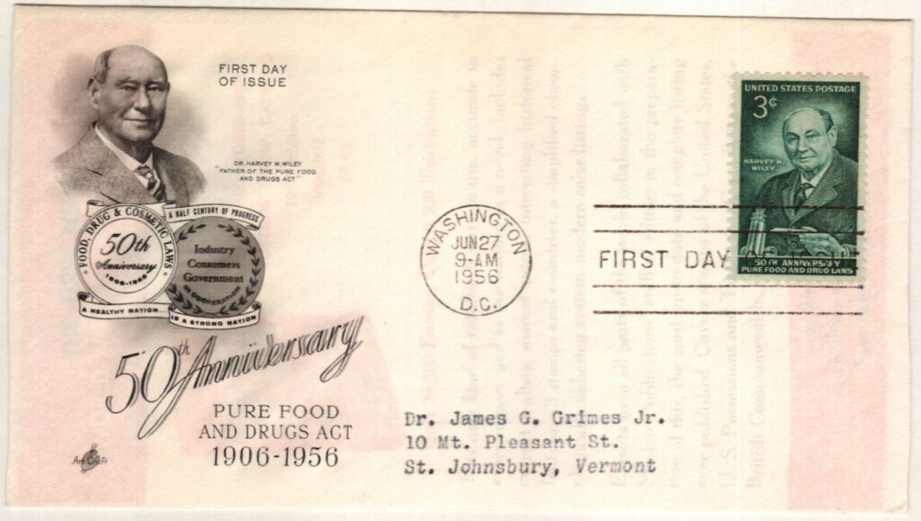 #1080 - 1956 3c Pure Food And Drug Act Classic First Day Cover