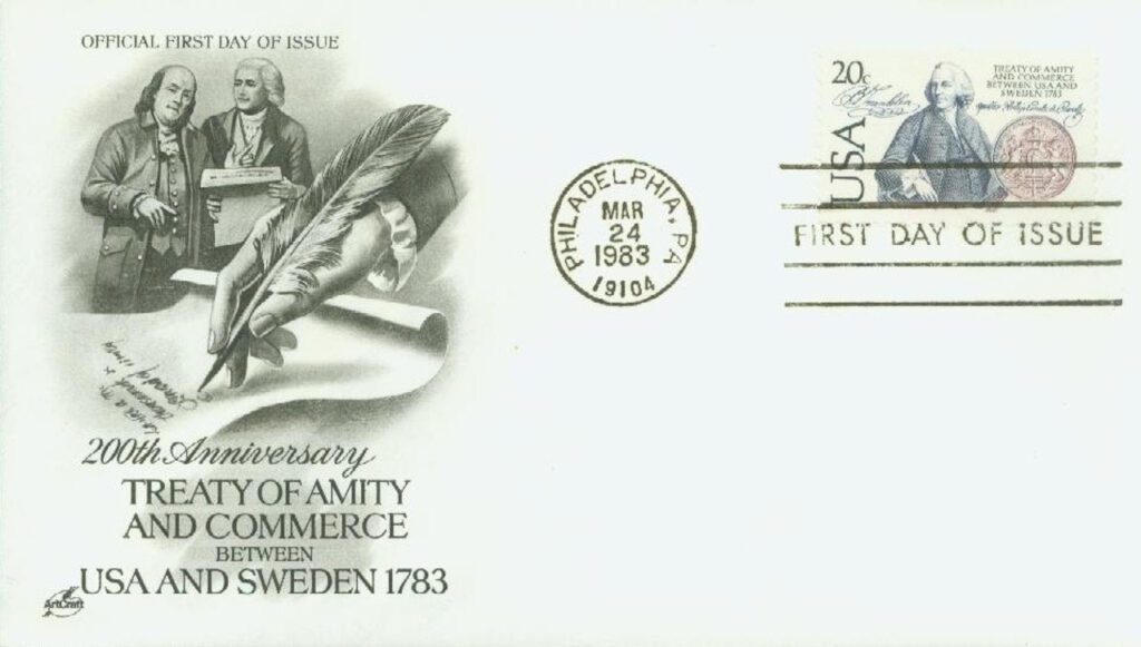 2036 - 1983 20c US and Sweden 