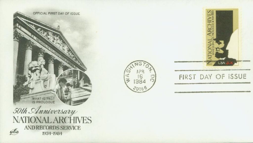 #2081 - 1984 20c National Archives 50th Anniversary Classic First Day Cover