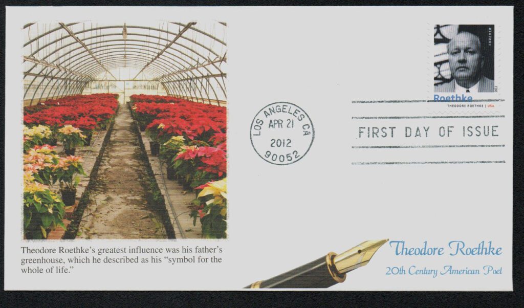 #4663 - 2012 First-Class Forever Stamp,20th Century American Poets: Theodore Roethke Fleetwood First Day Cover