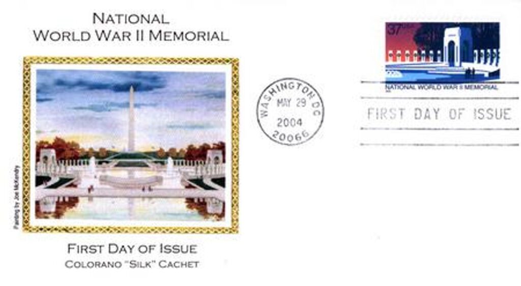 3862 - 2004 37c National World War II Memorial Colorano Silk Cachet First Day Cover