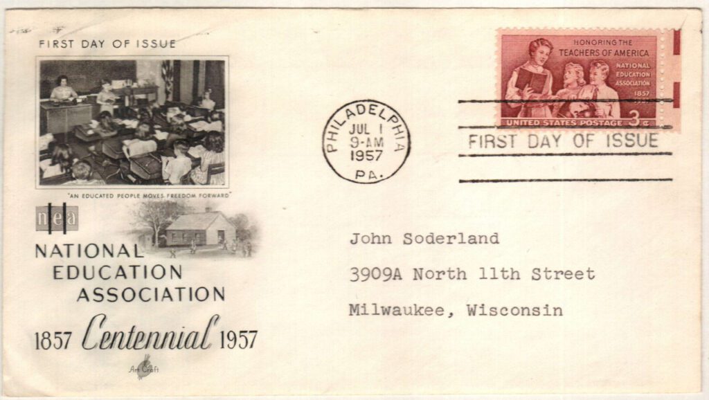 # 1093 - 1957 3¢ School Teachers Classic First Day Cover