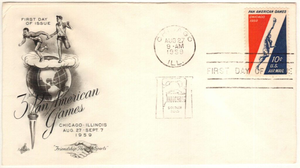 1959 10¢ Pan-American Games Classic First Day Cover
