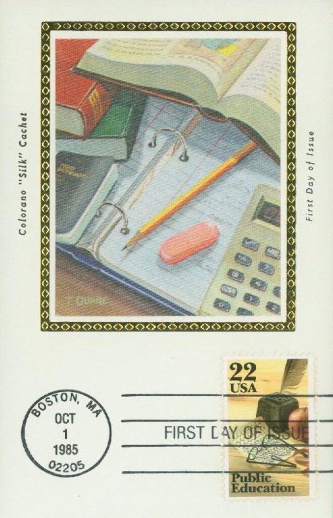 #2159 - 1985 22c Public Education in America Colorano Silk Cachet First Day Cover