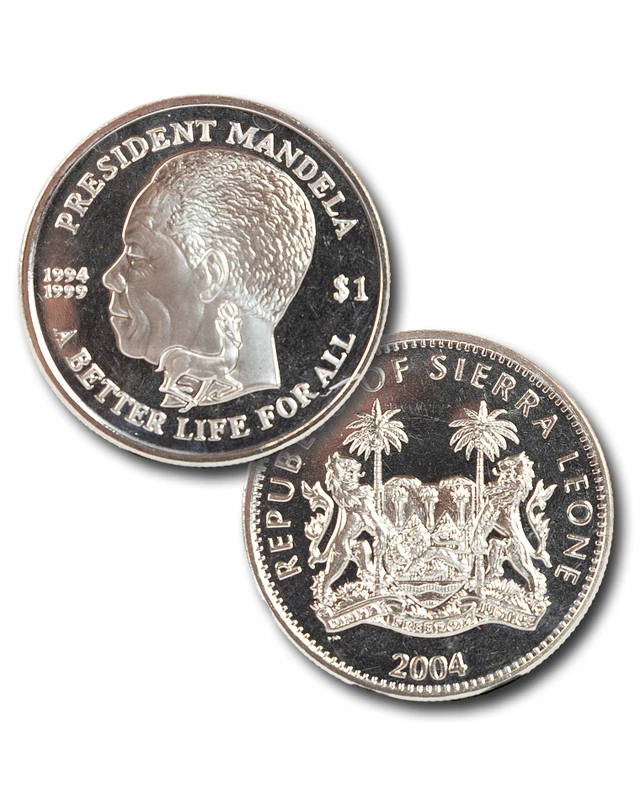 #4590228
2004 Sierra Leone Nelson Mandela CuNi cn