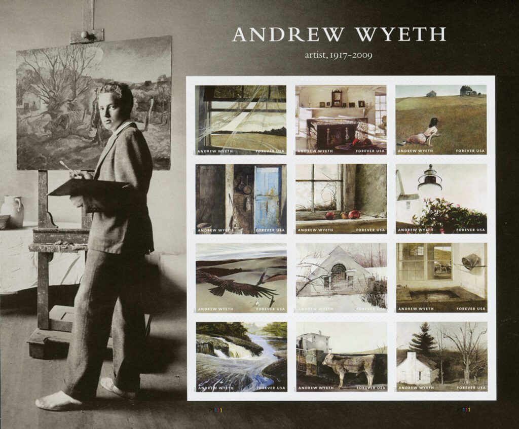 #5212 - 2017 First-Class Forever Stamp - Andrew Wyeth Paintings mint sheet
