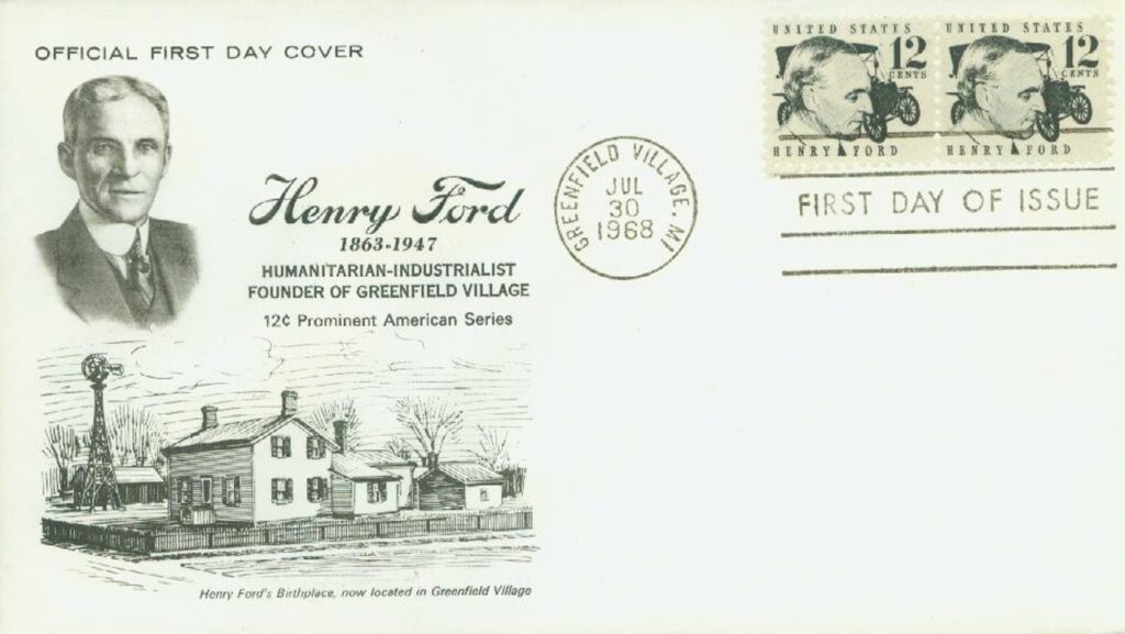 # 1286A - 1968 12c Henry Ford Classic First Day Cover