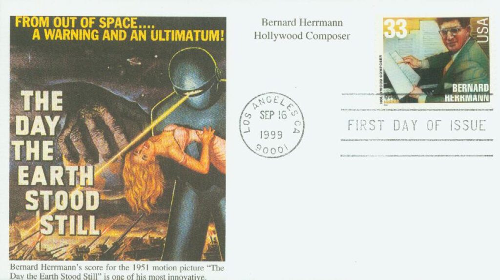 #3341 - 1999 33c Hollywood Composers: Bernard Herrmann Mystic First Day Cover