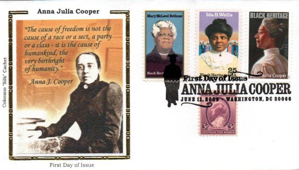 #4408 - 2009 44c Black Heritage: Anna Julia Cooper Colorano Silk Cachet Combination First Day Cover