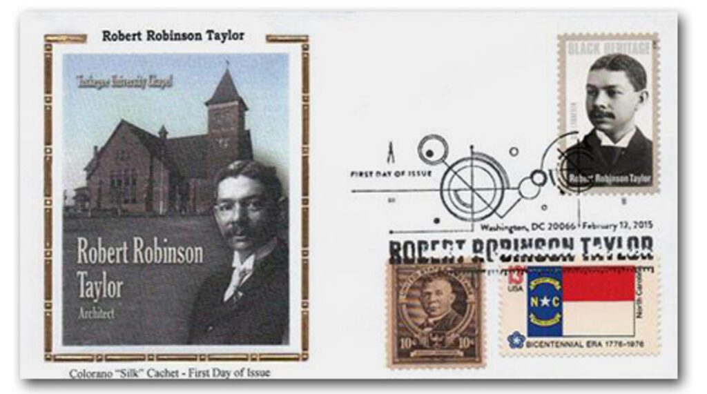 #4958 - 2015 First-Class Forever Stamp,Black Heritage: Robert Robinson Taylor Colorano Silk Cachet Combination First Day Cover
