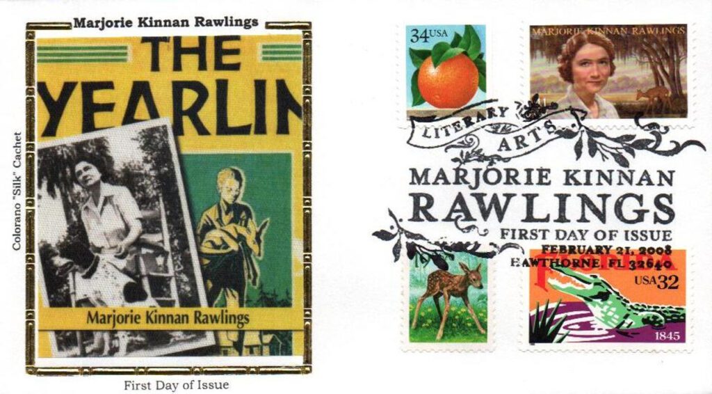 #4223 - 2008 41c Literary Arts: Marjorie Kinnan Rawlings Colorano Silk Cachet Combination First Day Cover