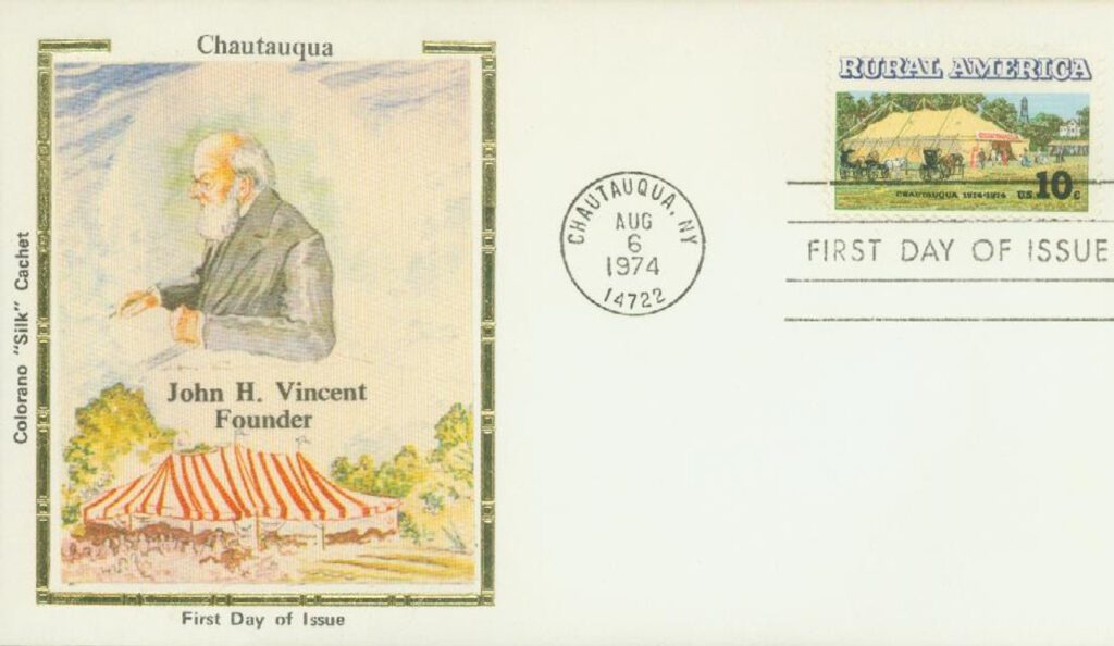 #1505 - 1974 10c Rural America: Chautauqua Tent Colorano Silk Cachet First Day Cover