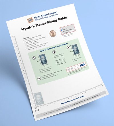 Mystic Stamp Company Stamp Mounts Sizing Guide