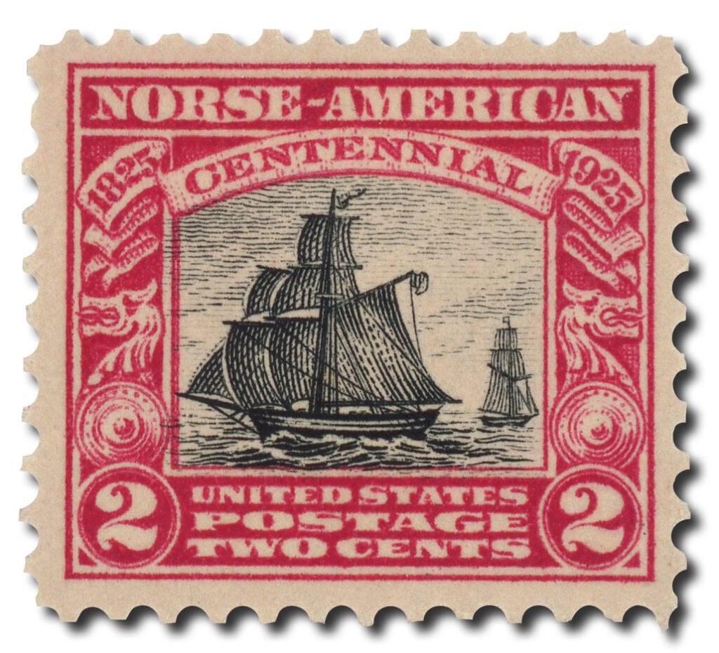#620 - 1925 2c Sloop Restaurationen, Carmine & Black