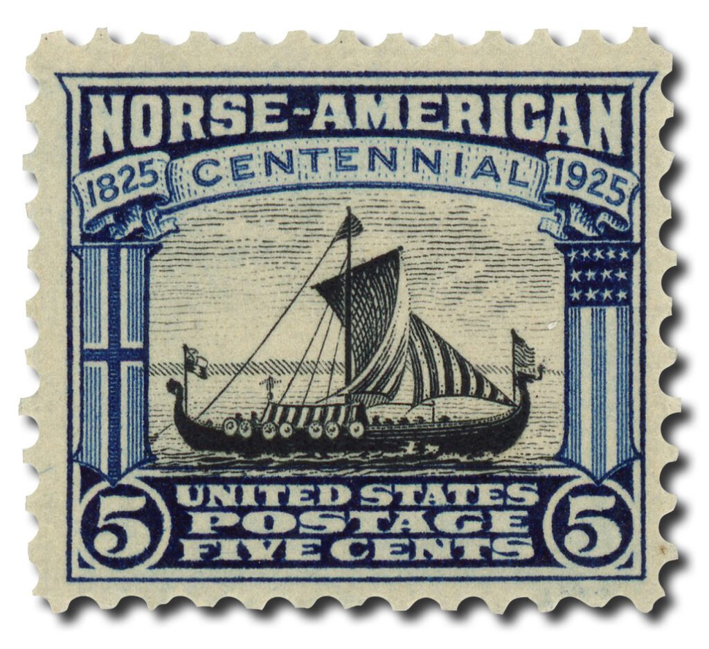 #621 - 1925 5c Viking Ship, Dark Blue & Black
