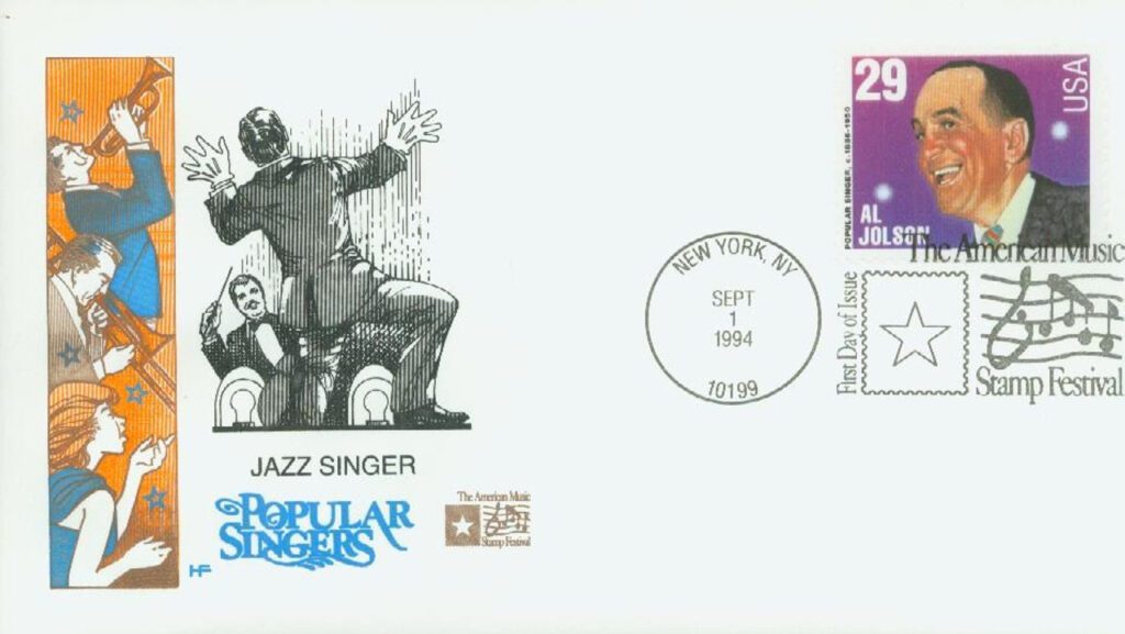 #2849 - 1994 29c Popular Singers: Al Jolson Classic First Day Cover