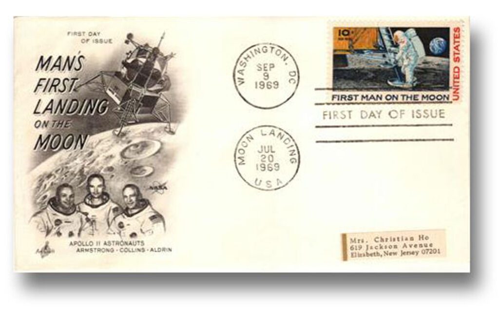 #C76 - 1969 10c Moon Landing Classic First Day Cover with Moon Landing cancellation