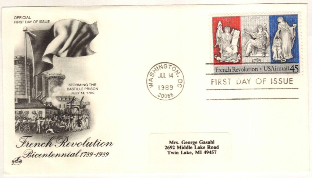 #C120 - 1989 45c French Revolution Joint Issue With France Classic First Day Cover