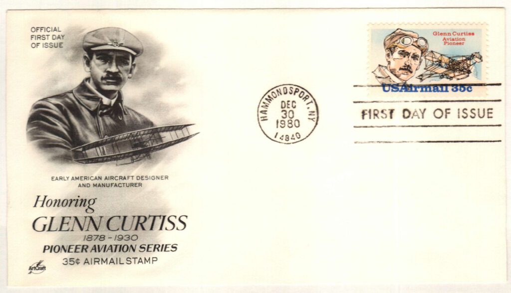 C100 - 1980 35c Glenn Curtiss Classic First Day Cover