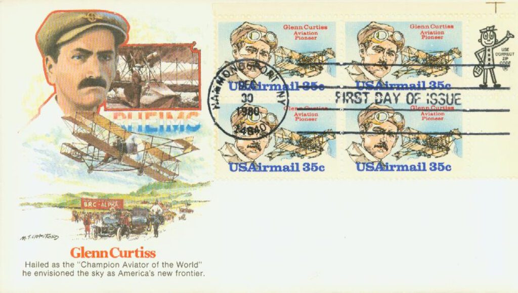 C100 - 1980 35c Glenn Curtiss Fleetwood First Day Cover