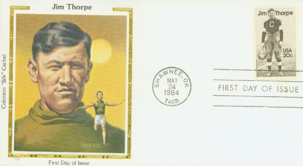 #2089 - 1984 20c Jim Thorpe Colorano Silk Cachet First Day Cover