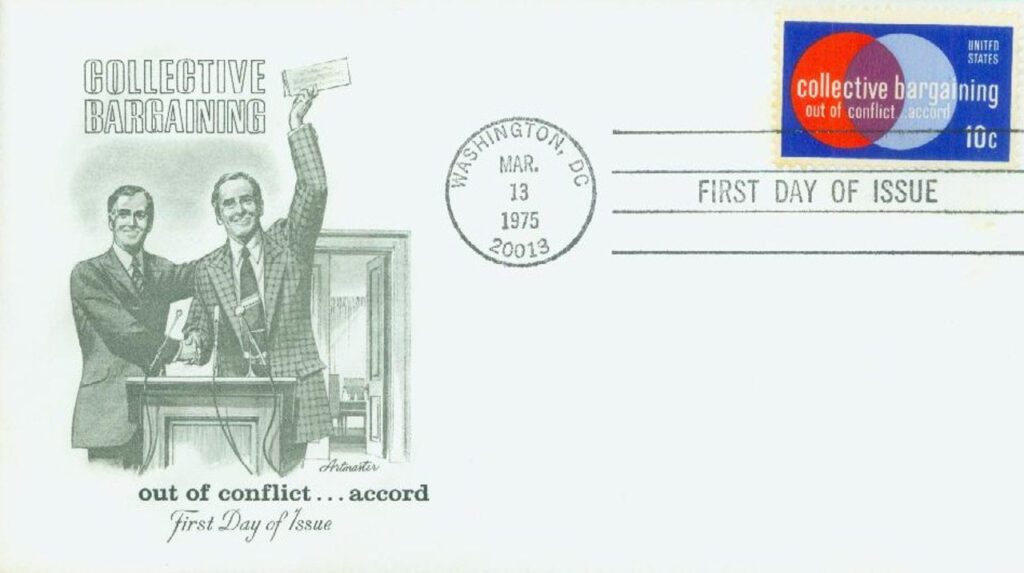 #1558 - 1975 10c Collective Bargaining Classic First Day Cover