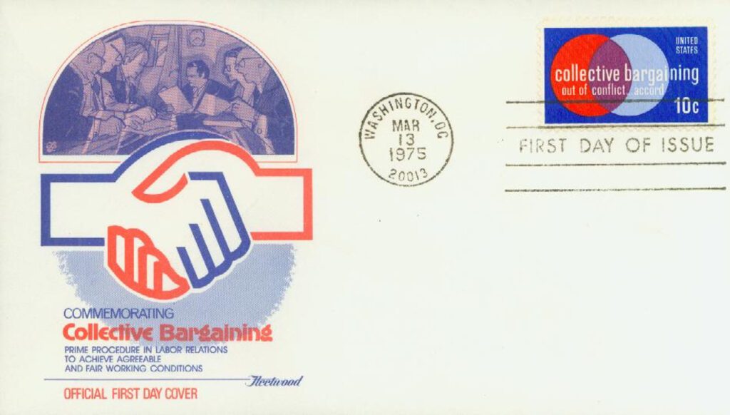#1558 - 1975 10c Collective Bargaining Fleetwood First Day Cover