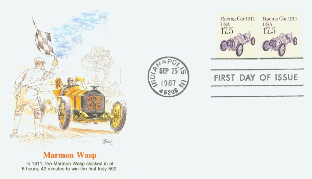 # 2262 - 1987 17.5c Transportation Series: Race Car, 1911 Fleetwood First Day Cover