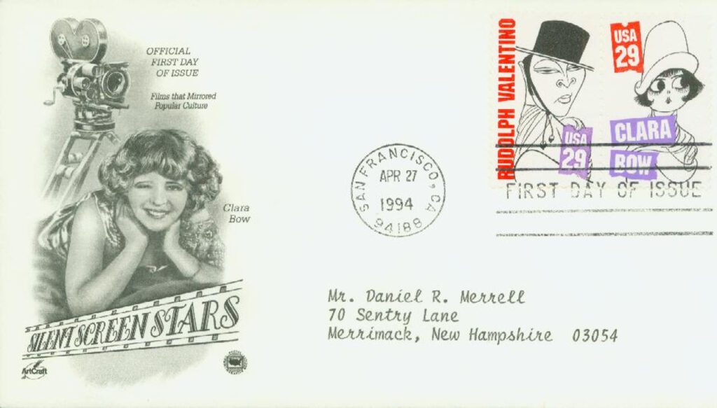 #2819 - 1994 29c Silent Screen Stars: Rudolph Valentino Classic First Day Cover