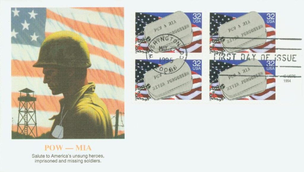 #2966 - 1995 32c POW and MIA, Never Forgotten Classic First Day Cover