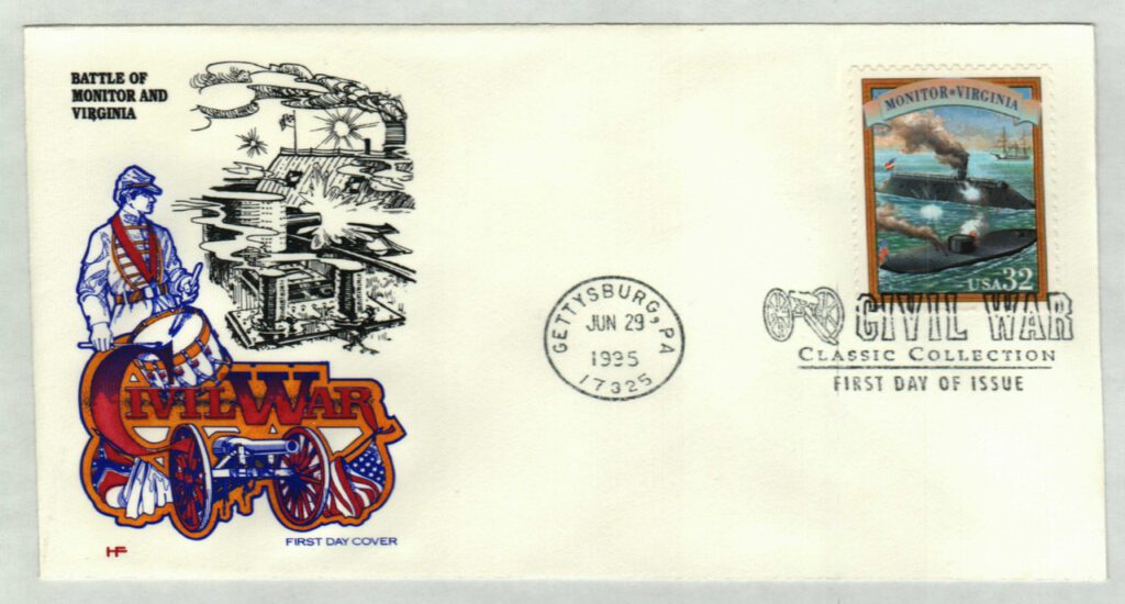 # 2975a - 1995 32c Civil War: Monitor-Virginia Classic First Day Cover