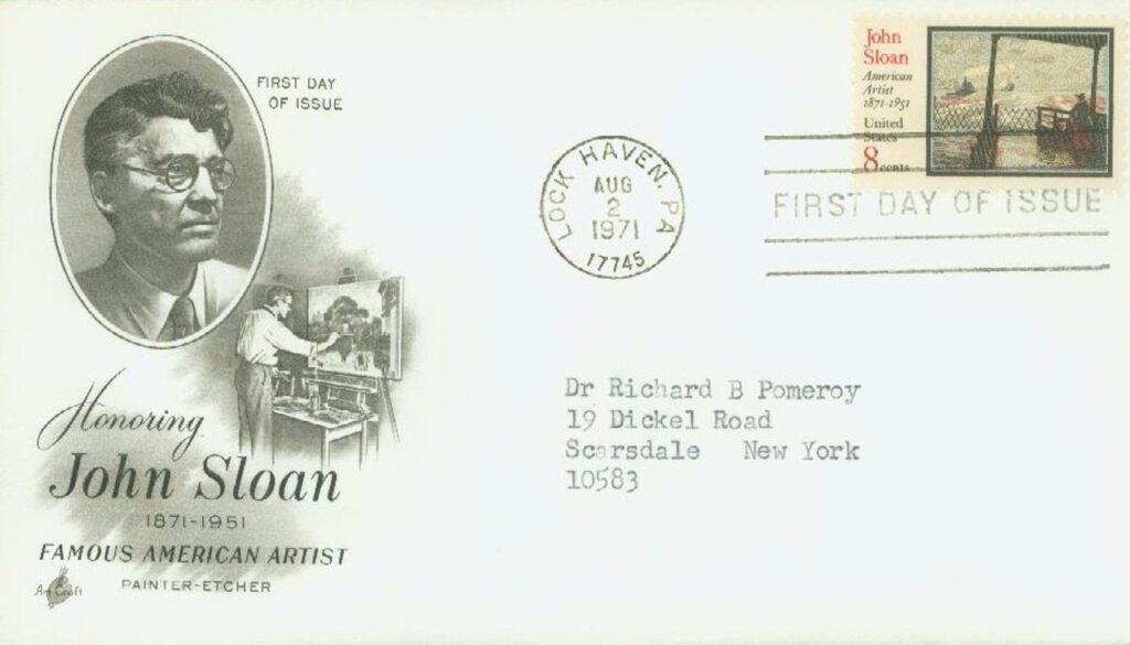 #1433 - 1971 8c John Sloan Classic First Day Cover