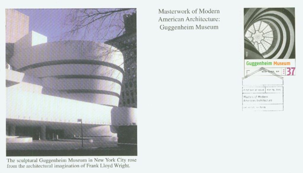 # 3910a - 2005 37c Modern American Architecture: Guggenheim Museum Mystic First Day Cover