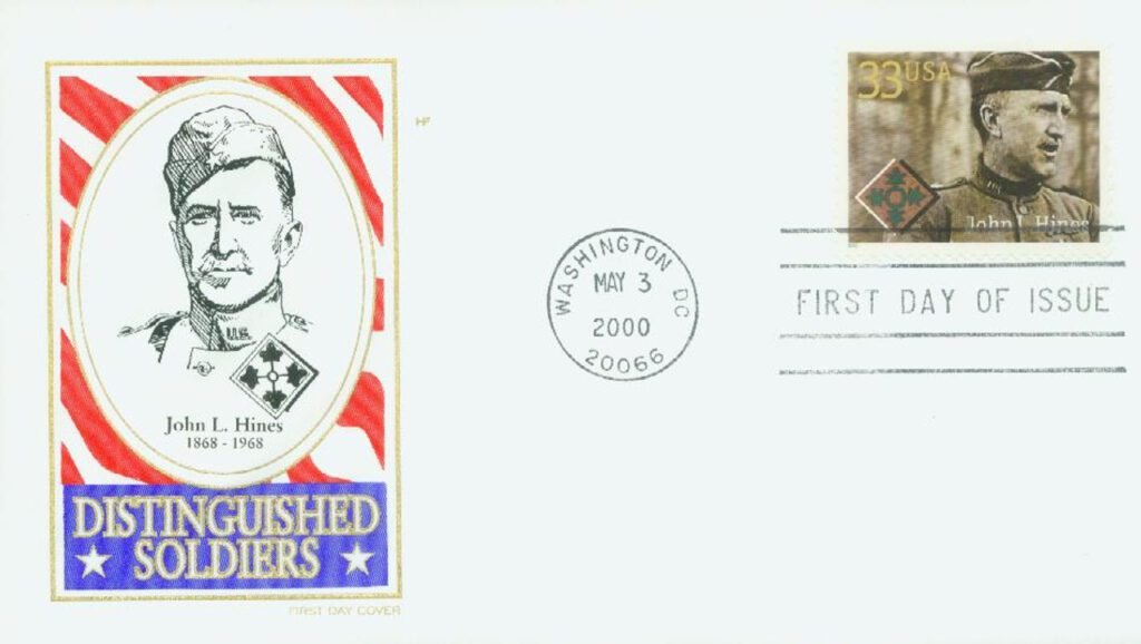 #3393 - 2000 33c Distinguished Soldiers: John L. Hines Classic First Day Cover