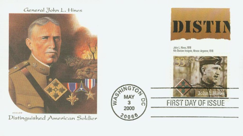 #3393 - 2000 33c Distinguished Soldiers: John L. Hines Fleetwood First Day Cover