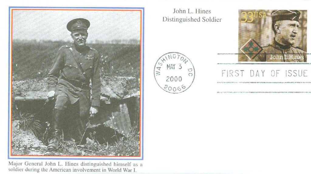 #3393 - 2000 33c Distinguished Soldiers: John L. Hines Mystic First Day Cover