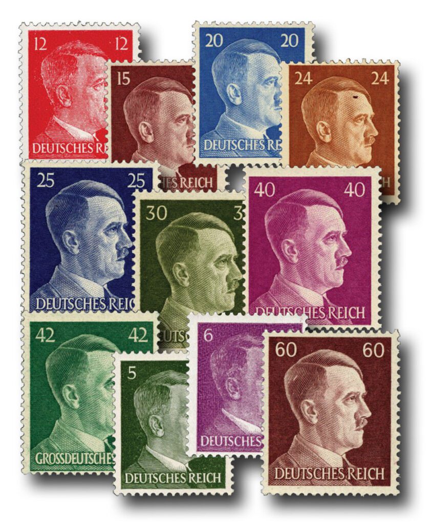 #509//29
1941-44 Germany Hitler Heads, Set of 11 Stamps