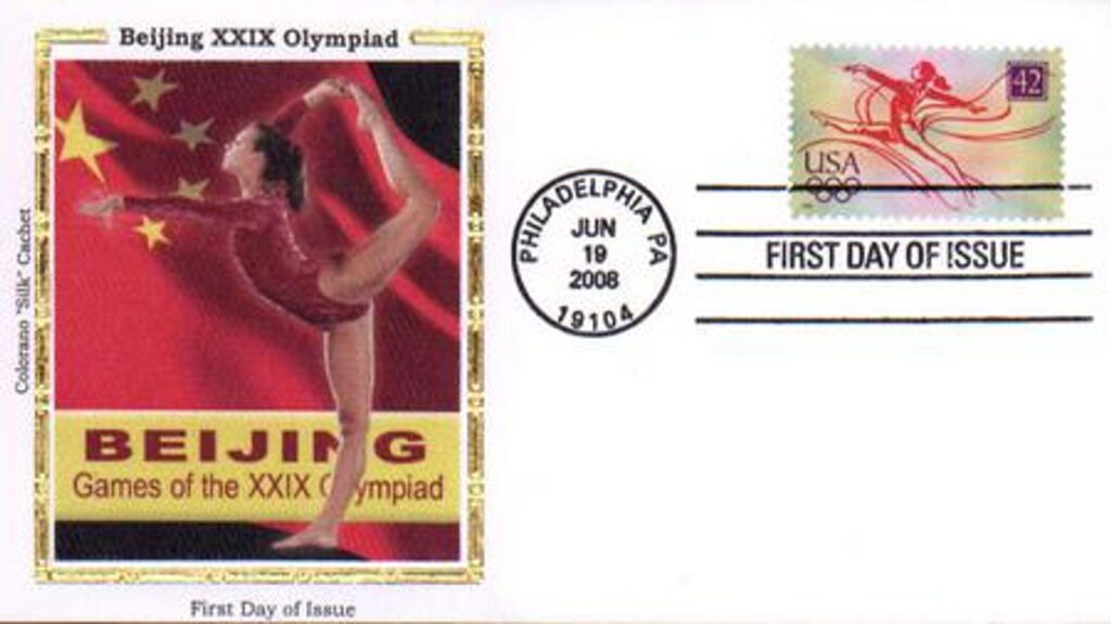 #4334 - 2008 42c Olympic Games Colorano Silk Cachet First Day Cover