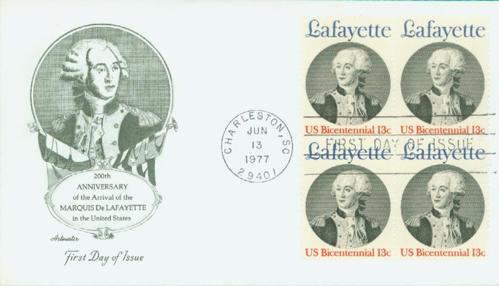 1977 13¢ Marquis de Lafayette Classic First Day Cover