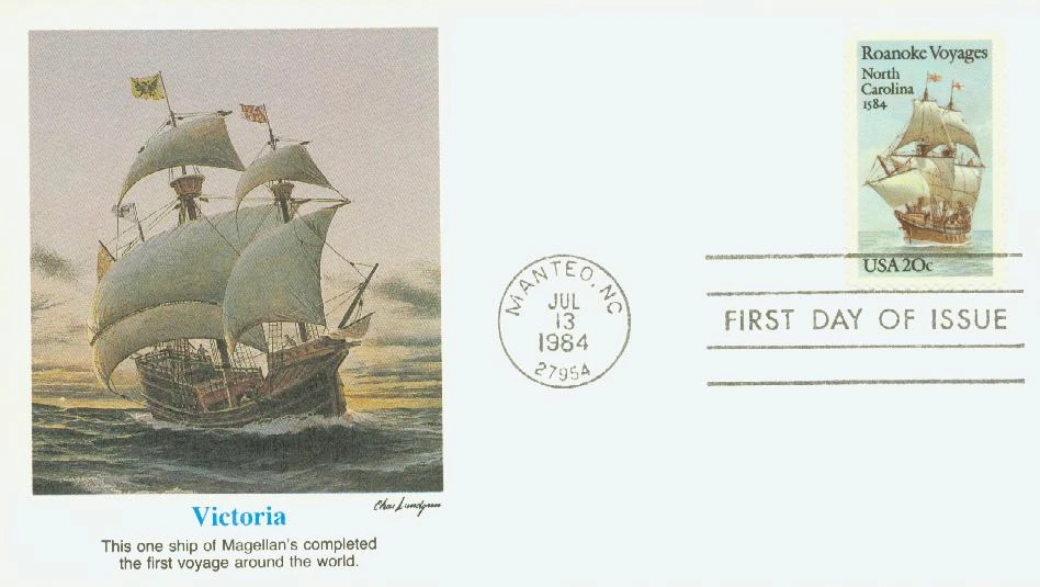 #2093
1984 20c Roanoke Voyages Fleetwood First Day Cover